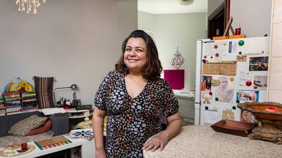 Anita Govind Bhatia pays Dh45,000 a year for her studio apartment in Jumeirah Lake Towers. All photos: Antonie Robertson / The National