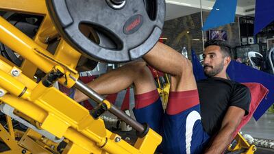 Nour Hadid trains at The Université Antonine gym, Beirut, Lebanon. Matthew Kynaston for The National