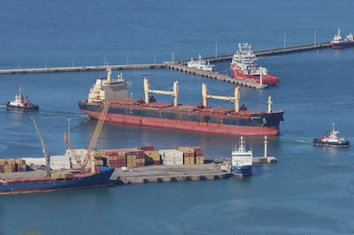 The world's biggest container ship companies have been avoiding the Middle East and rerouting to the Cape of Good Hope near Cape Town in South Africa. EPA