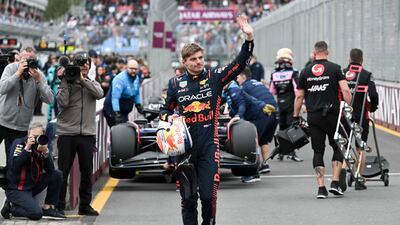 Red Bull Racing's Max Verstappen after taking pole position for the 2023 Formula One Australian Grand Prix in Melbourne. AFP