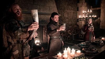 Empty cups, whopping mistakes and questionable medieval history come up in the Twitter thread. HBO via AP