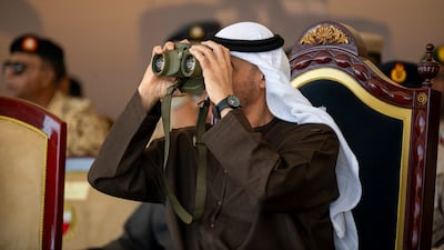 Sheikh Mohamed views proceedings