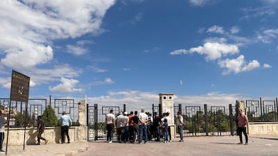 Residents of the Kurdish-majority Sheikh Maqsoud district of Aleppo prevented from re-entering. Khaled Yacoub Oweis / The National