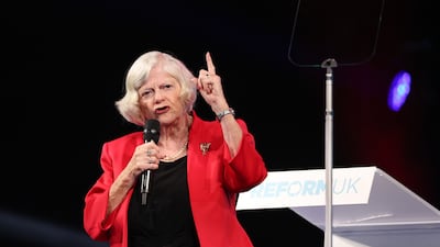 Ann Widdecombe has died aged 78. EPA