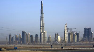 In 2008, the Burj Dubai - now the Burj Khalifa - was well on its way to becoming the world's tallest building. Getty