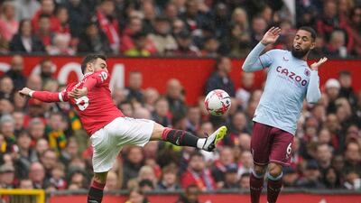 Douglas Luiz - 6. Won the ball in midfield and battled well to match the intensity from the opposition, though will leave Old Trafford wondering how he didn’t score with his effort that was headed off the line by Victor Lindelof. AP