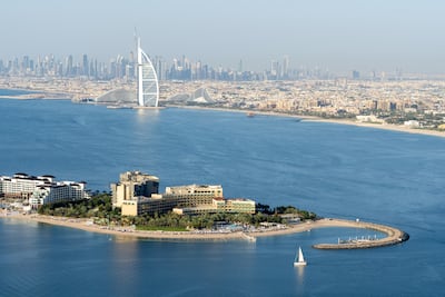 An aerial view of Rixos The Palm Dubai. Photo: Rixos The Palm Dubai
