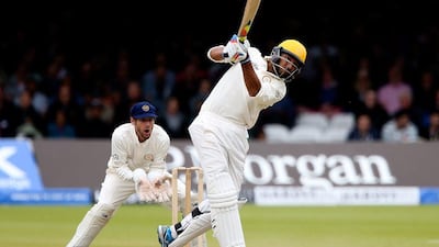 Current India batsman Yuvraj Singh plays a shot for Rest of the World XI on Saturday in the Lord's Bicentenary match. Yuvraj made 132 runs in the loss. Ben Hoskins / Getty Images
