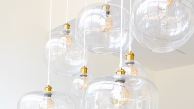 The decor is elegant - all crisp whites and azure blues, with gold accents