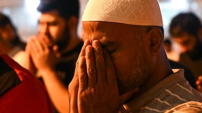 Worshippers at the nightly prayer