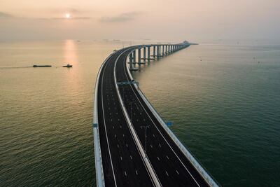 Aa section of the Hong Kong-Zhuhai-Macau Bridge (HKZM). AFP