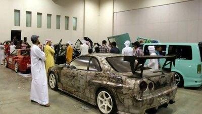 This highly modified Nissan Skyline featured in the Middle East Motor Tuning Show's air brush paint job competition. Courtesy of Sharjah Expo Centre