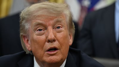 US President Donald Trump said air defences had intercepted all but one Iranian missile. EPA