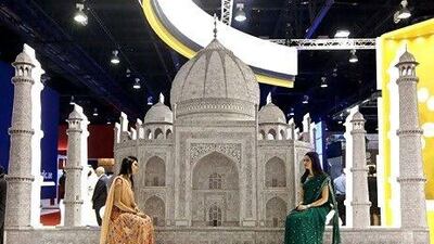The news of Dubai's plan to build a replica of the Taj Mahal created ripples. Above, a replica of the monument at the Cityscape. Jeffrey E Biteng / The National