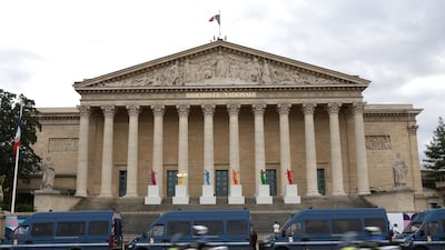 The French National Assembly building in Paris. AP