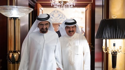 Sheikh Mohammed bin Rashid, Vice President, Prime Minister and Ruler of Dubai, with King Hamad