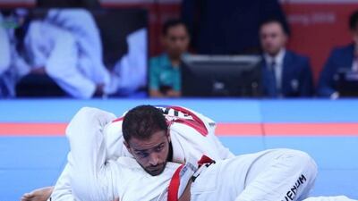 The UAE's Khalfan Belhoul beat Murtazali Murtazaliev of Kyrgyzstan in the 85kg weight division semi-final at Jakarta on Sunday. UAEJJF