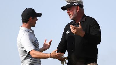 Darren Clarke, right, believes Rory McIlroy is the "most talented golfer in the world". Peter Morrison / AP Photo