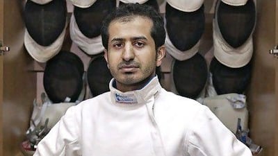 Fencing is "one of those things that is easy to get into but hard to master", says Moath bin Hafez. Jeff Topping / The National