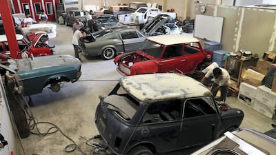 The workshop also houses a sister company, Gulf Minis. Pawan Singh / The National