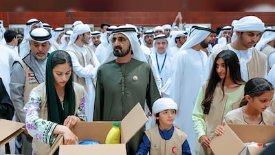 Sheikh Mohammed bin Rashid said the campaign would send 'messages of love, solidarity and support to our brothers and sisters in Gaza'. Dubai Media Office