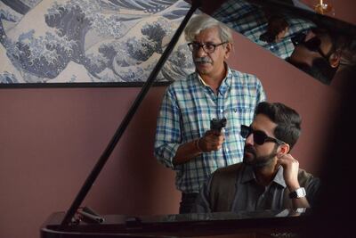 Ayushmann Khurrana, right, in ‘Andhadhun’. Courtesy Viacom18