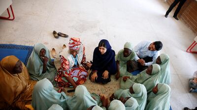 Malala in a group discussion with students of the Yerwa Girls school in Maiduguri. Afolabi Sotunde