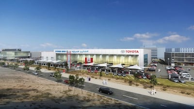 A rendering of the Al Futtaim Auto Park in DIP. Courtesy Dubai Investments