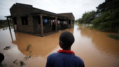 Homes are flooded in the aftermath of Cyclone Kenneth, at Wimbe village in Pemba, Mozambique, April 29, 2019. REUTERS