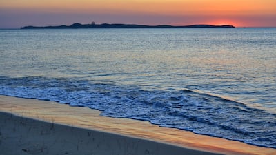 The bay remains placid most of the day