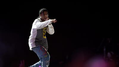 Tyga performs on stage. AFP