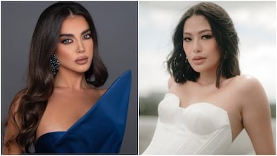 Miss Universe Lebanon Maya Aboul Hosn, left, and Miss Universe Philippines Michelle Dee. Photo: @mayaaboulhosnnn and @michelledee / Instagram