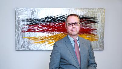 German Ambassador to the UAE, Ernst Fischer's grandfather fought in th First World War. Victor Besa / The National