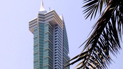 Above, the Bahrain Financial Harbour where Gulf Finance House has offices. Charles Crowell / Bloomberg News