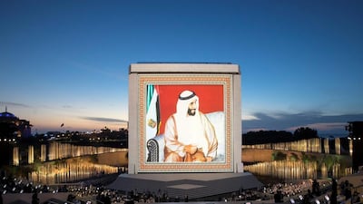 A tribute to Sheikh Zayed at the unveiling of the Founder's Memorial in Abu Dhabi last month. Ryan Carter for the Crown Prince Court - Abu Dhabi
