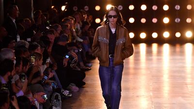 A model on the catwalk. AFP