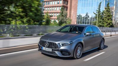 A CLA 45S en route out of Madrid.