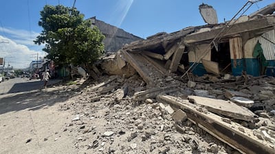 A collapsed building in General Santos City. Reuters