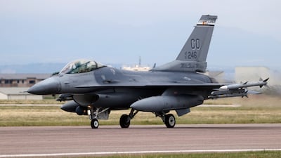 An F-16 Fighting Falcon from the Colorado Air National Guard's 140th Wing takes off from Buckley Air Force Base. AP