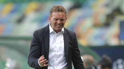 Leipzig's coach Julian Nagelsmann. AP