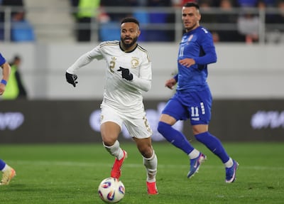 Saudi Arabia's Ali Majrashi, left, during the friendly against Serbia in Backa Topola. EPA