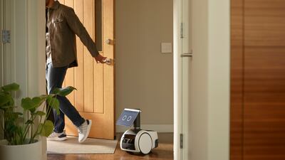 An Amazon Astro is shown in this Amazon publicity image.