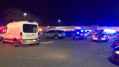 Police respond to a fatal shooting at a Walmart shop in Chesapeake, Virginia, on November 22. All photos: AP