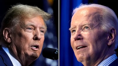 The US economy is seen as a major policy issue in the 2024 presidential election between candidates Donald Trump and Joe Biden. AP