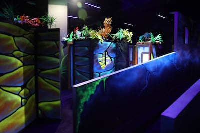 The laser tag arena at Tr88house. Photo: Pawan Singh / The National
