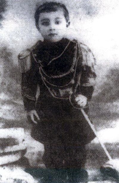 Riad al-Solh at age 4. Alamy