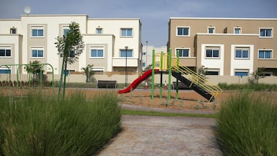 Amenities at Al Reef include a swimming pool, gym, and play area for children. Average rental rates for villas at Al Reef rose 21 per cent during 2013. Average rates for a two-bed villa at the end of the year were from Dh100,000-120,000 for a two-bed, three-bed Dh120,000-130,000, four-bed Dh145,000-155,000 and five-bed Dh160,000-185,000. Andrew Henderson / The National