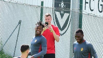 Belgian players in action during a training session of the Belgian national team in Le Haillan, France, 30 June 2016. Belgium will play Wales in the Uefa Euro 2016 quarter-final in Lille on 01 July. Caroline Blumberg / EPA