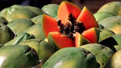 Papayas contain potassium, which counteracts the bloating effects of sodium.