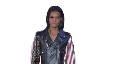 A model for Louis Vuitton wears the kind of leather garments that require careful care and cleaning. Catwalking / Getty Images